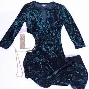 [Lulu*s] "Keep Love Alive" Velvet Maxi Dress